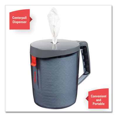 Reach Towel System Dispenser, 9.5 x 7 x 8.75, Black/Smoke