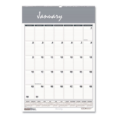 House of Doolittle™ Bar Harbor 100% Recycled Wirebound Monthly Wall Calendar