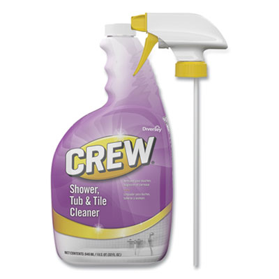 Crew Shower, Tub and Tile Cleaner, Liquid, 32 oz, 4/Carton DVOCBD540281