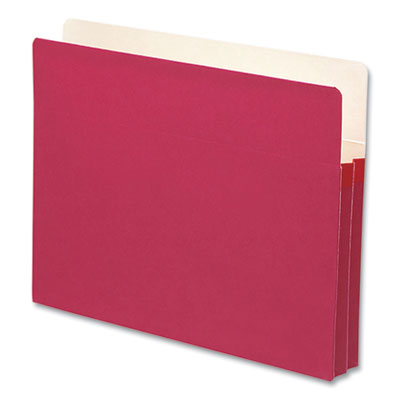 Colored File Pockets, 1.75" Expansion, Letter Size, Red SMD73221