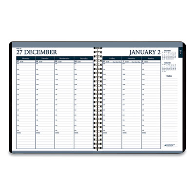 Recycled Monthly Weekly 7 Day Planner, 8.75 x 6.88, Black Cover, 12-Month (Jan to Dec): 2025