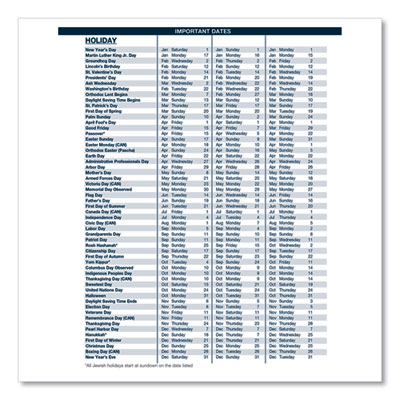 Recycled Monthly Weekly 7 Day Planner, 8.75 x 6.88, Black Cover, 12-Month (Jan to Dec): 2025