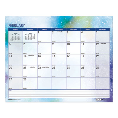Recycled Cosmos Wall Calendar, Night Sky Artwork, 14.88 x 12, White/Multicolor Sheets, 12-Month (Jan to Dec): 2025