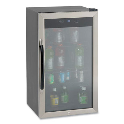3 Cu. Ft. Refrigerator/Beverage Cooler, 18.75 x 19.5 x 33.75, Black/Stainless Steel Framed Glass Door AVABCA306SSIS