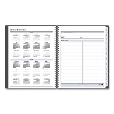 Passages Appointment Planner, 11 x 8.5, Charcoal Cover, 12-Month (Jan to Dec): 2025