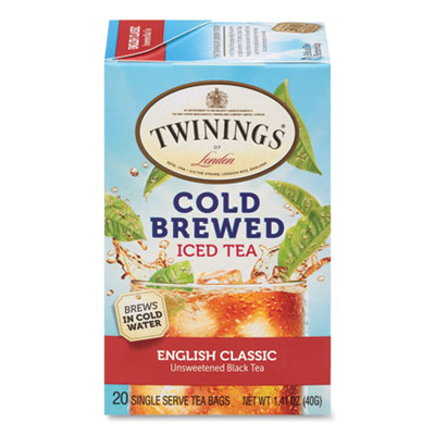 Cold Brew Iced Tea Bags, English Classic, 0.07 oz Tea Bag, 20/Box TWG51331