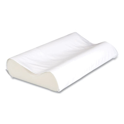 Basic Support Foam Cervical Pillow, Standard, 22 x 4.63 x 14, White COE160