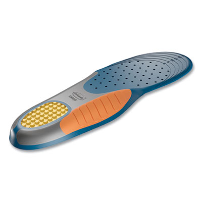 Pain Relief Orthotic Heavy Duty Support Insoles, Men Sizes 8 to 14, Gray/Blue/Orange/Yellow, Pair