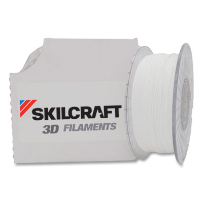 7045016858921 SKILCRAFT 3D Printer Polylactic Acid Filament, 1.75 mm, White NSN6858921