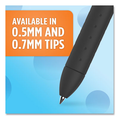 InkJoy Gel Pen, Stick, Medium 0.7 mm, Black Ink, Smoke Barrel, Dozen