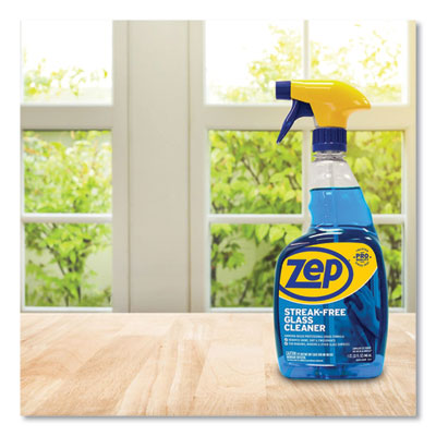 Streak-Free Glass Cleaner, Pleasant Scent, 32 oz Spray Bottle, 12/Carton