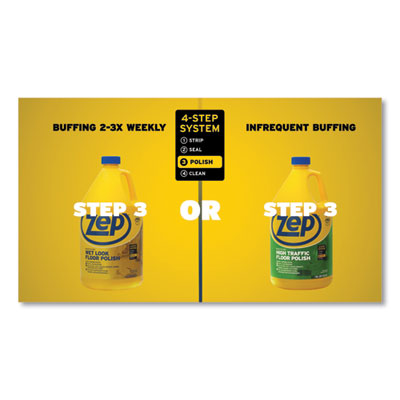 Wet Look Floor Polish, 1 gal, 4/Carton