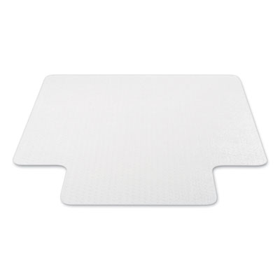 Antimicrobial Chair Mat, Medium Pile Carpet, 48 x 36, Lipped, Clear
