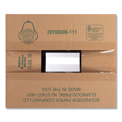 100% Recycled Lunch Napkins, 1-Ply, 11.4 x 12.5, White, 400/Pack