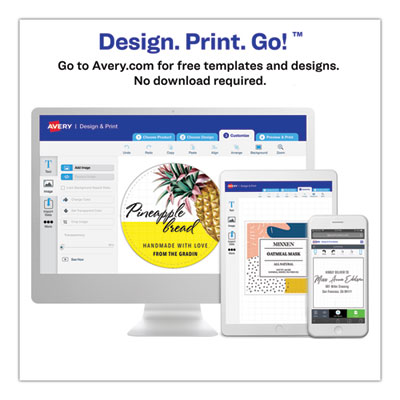 Printable Self-Adhesive Permanent ID Labels w/Sure Feed, 0.75