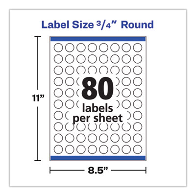 Printable Self-Adhesive Permanent ID Labels w/Sure Feed, 0.75