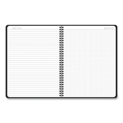 Contemporary Lite Weekly/Monthly Planner, 11 x 8.25, Black Simulated Leather Cover, 12-Month (Jan to Dec): 2025