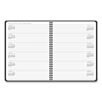 Contemporary Lite Weekly/Monthly Planner, 11 x 8.25, Black Simulated Leather Cover, 12-Month (Jan to Dec): 2025