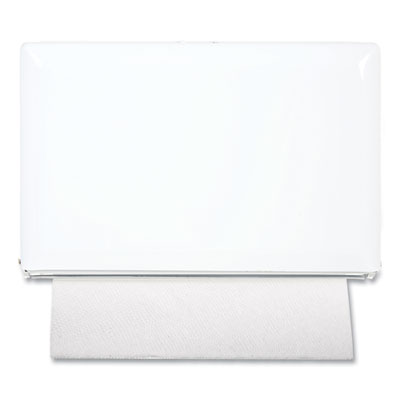 Distributeur De Serviettes Papier Tri-fold Blanc Mural - 10.25 X 3.75 X 8 Pouces, Neuf