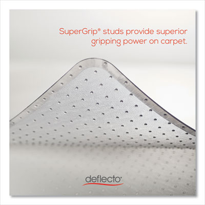 ExecuMat All Day Use Chair Mat for High Pile Carpet, 46 x 60, Rectangular, Clear