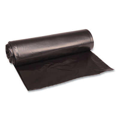 Recycled Low-Density Polyethylene Can Liners, 33 gal, 1.6 mil, 33" x 39", Black, Perforated, 10 Bags/Roll, 10 Rolls/Carton BWK520