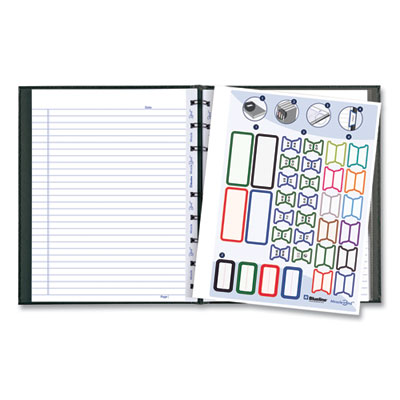 MiracleBind Notebook, 1-Subject, Medium/College Rule, Black Cover, (75) 9.25 x 7.25 Sheets