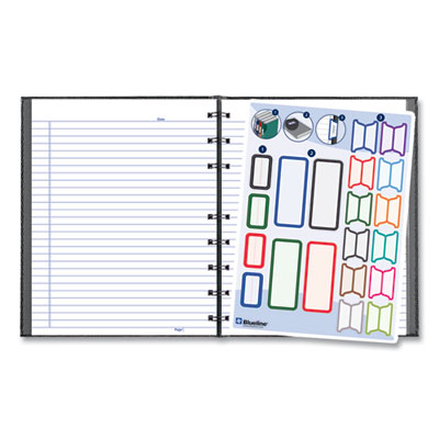 NotePro Notebook, 1-Subject, Narrow Rule, Black Cover, (75) 9.25 x 7.25 Sheets