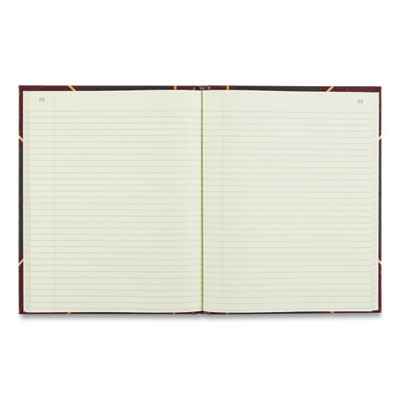 Texthide Eye-Ease Record Book, Black/Burgundy/Gold Cover, 10.38 x 8.38 Sheets, 150 Sheets/Book