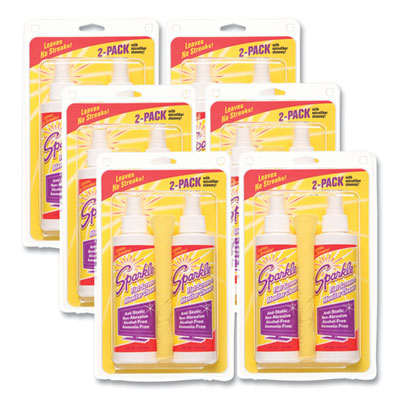 Flat Screen and Monitor Cleaner, Pleasant Scent, 8 oz Bottle, 2/Pack, 6/Carton