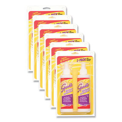 Flat Screen and Monitor Cleaner, Pleasant Scent, 8 oz Bottle, 2/Pack