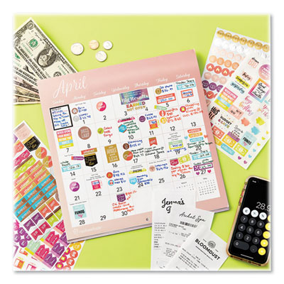 Budgeting Planner Stickers, Budget Theme, Assorted Colors, 1,224/pack