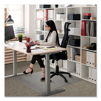 Cleartex Ultimat Polycarbonate Chair Mat for Low/Medium Pile Carpet, 48 x 60, Clear FLRER1115223ER