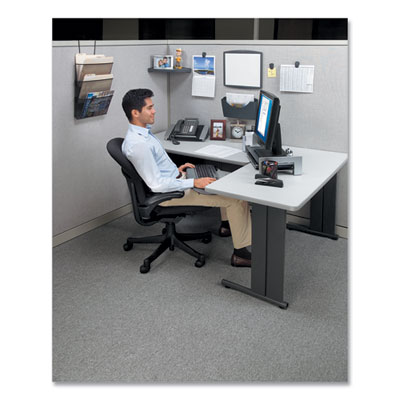 Partition Additions Clips, 40 Sheet Capacity, Dark Graphite, 4/Pack