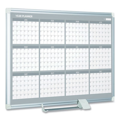 Magnetic Dry Erase Calendar Board, 12-Month Planning/Scheduling, 36