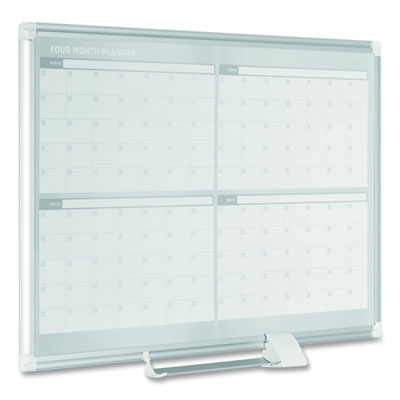 Magnetic Dry Erase Calendar Board, Four-Month Planning/Scheduling, 48