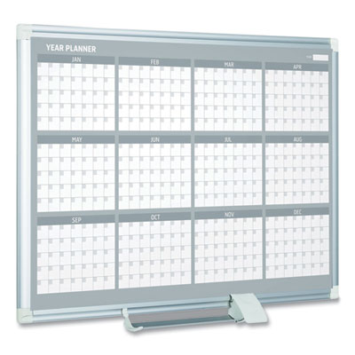Magnetic Dry Erase Calendar Board, 12-Month Planning/Scheduling, 48