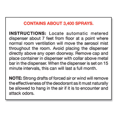 Big D Industries Metered Concentrated Room Deodorant, Lemon Scent, 7 Oz Aerosol Spray, 12/carton (BGD451) BGD451