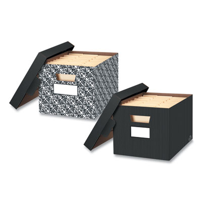 Stor/file Decorative Medium-Duty Storage Box, Letter/legal Files, 12.5