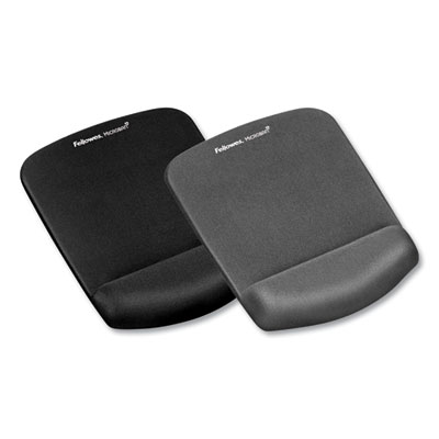 PlushTouch Mouse Pad with Wrist Rest, 7.25 x 9.38, Graphite
