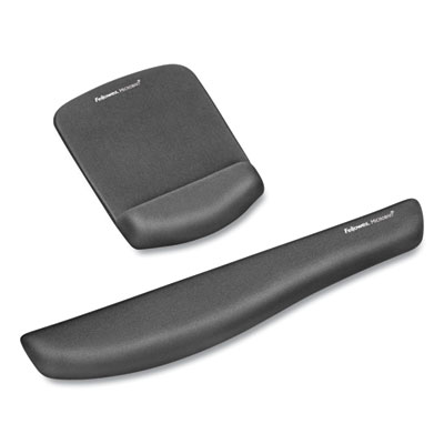 PlushTouch Mouse Pad with Wrist Rest, 7.25 x 9.38, Graphite