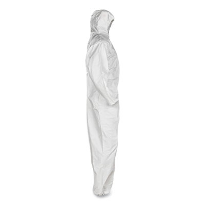 COVERALL,W/HD,XL,25/CT,WH
