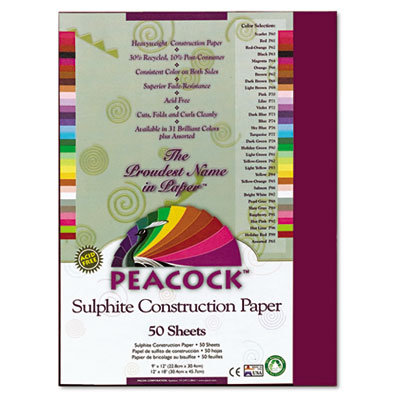 Colorations® Violet 9 x 12 Heavyweight Construction Paper Pack - 50 Sheets
