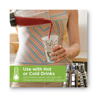 PerfecTouch Hot/Cold Cups, 12 oz, Paper, White, 50/Bag, 20 Bags/Carton