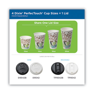 PerfecTouch Hot/Cold Cups, 12 oz, Paper, White, 50/Bag, 20 Bags/Carton