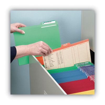 Manila Out Guides, Printed Form Style, 1/5-Cut Top Tab, Out, 8.5 x 11, Manila, 100/Box