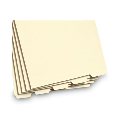 Stackable Folder Dividers with Fasteners, 1/5-Cut Bottom Tab, 1 Fastener, Legal Size, Manila, 4 Dividers/Set, 50 Sets
