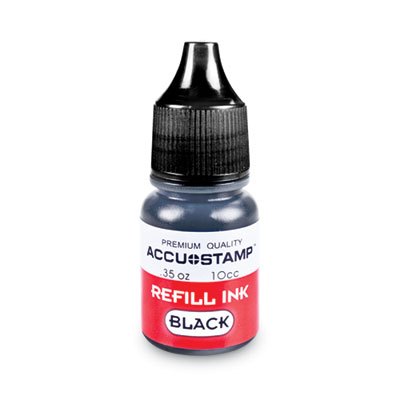 ACCU-STAMP Gel Ink Refill, 0.35 oz Bottle, Black COS090684