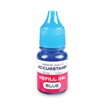 ACCU-STAMP Gel Ink Refill, 0.35 oz Bottle, Blue COS090682