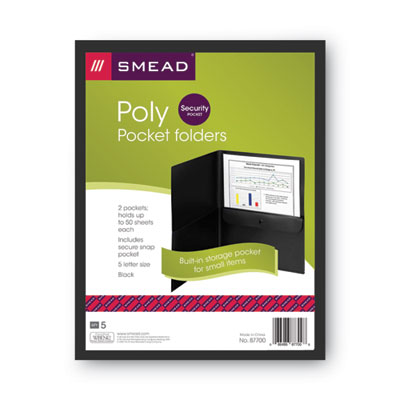 Slap-Stick Magnetic Label Holders, Side Load, 4.25 x 2.5, Black, 10/Pack