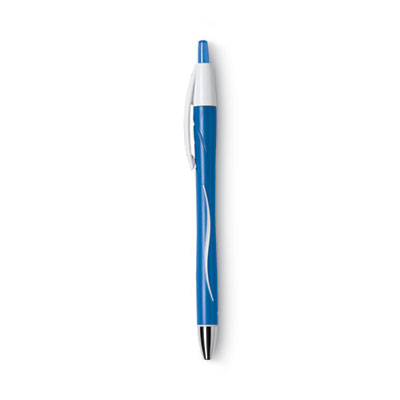 GLIDE Exact Ballpoint Pen, Retractable, Fine 0.7 mm, Blue Ink, Blue Barrel, Dozen